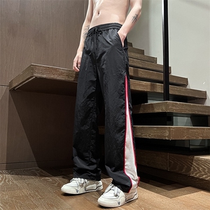 秋季美式insi高街hiphop拼接宽松运动长裤货号K2315P4568图片