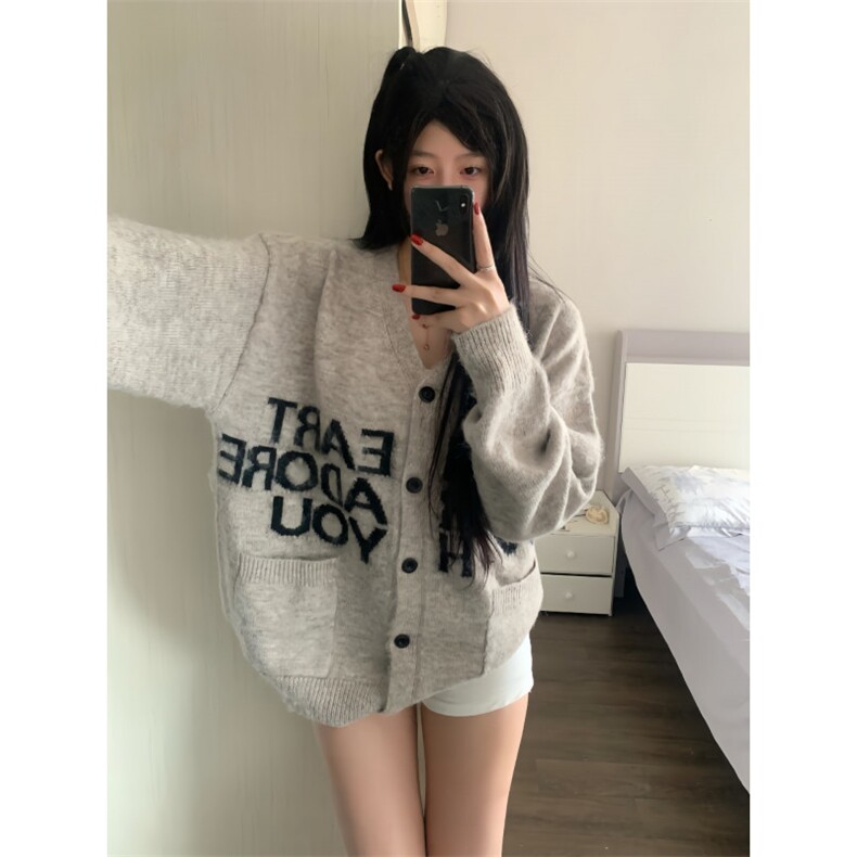 【有货】MY452HH-特P58秋冬高级感慵懒风开衫毛衣男美式针织外套,男装针织衫/毛衣,星座1007（原301D）