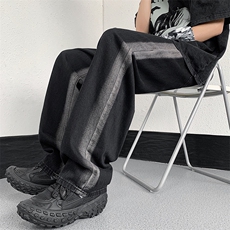 2023牛仔裤宽松裤子潮牌夏季薄款阔腿长裤313A-1-NZ040-P55控68，男装牛仔裤，星座808A-1
