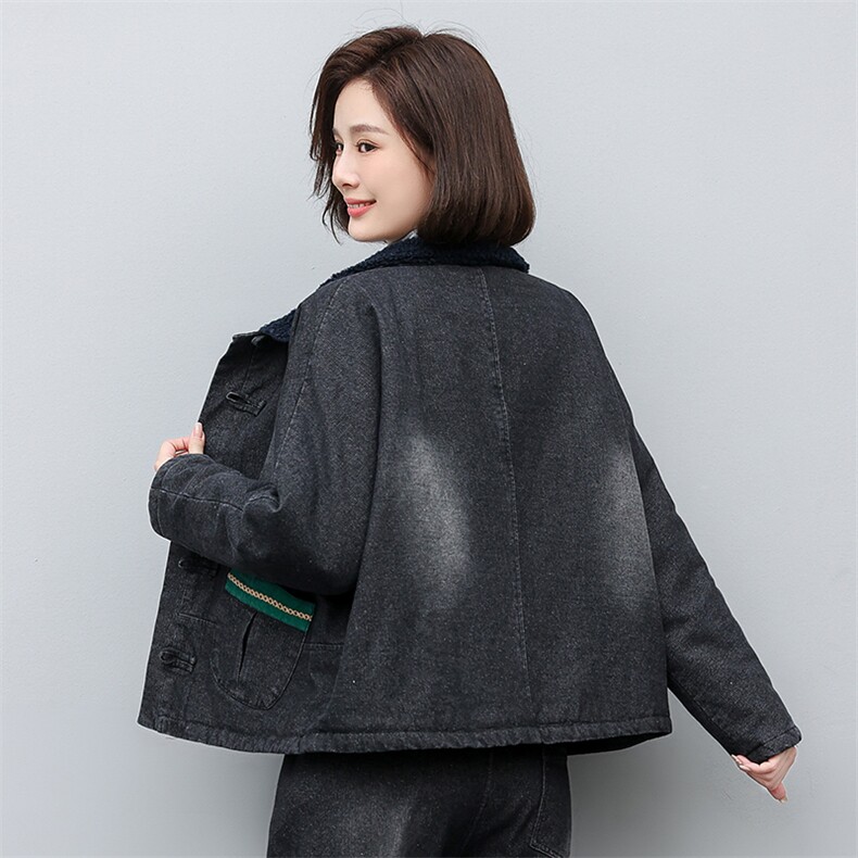 时尚百搭女装短外套显瘦修身牛仔夹克舒适保暖秋冬季新款上衣,女装短外套,叶笙衣