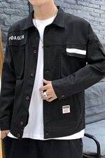 2021春秋季新佳乐日系潮男大码贴布工装翻领夹克外套J972-P65，男装夹克，电商A001