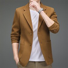 MJ2266男士2023新款春季西服休闲韩版百搭单西中年外套潮上衣P125