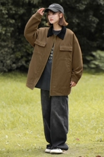 秋季新款现货翻领夹克男纯棉上衣外套DSA157B-JK7943-特P95，男装夹克，电商A157B