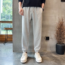 社会精神小伙裤子男秋潮牌ins运动束脚九分裤K8595-P45控78，男装休闲裤，星座210-3