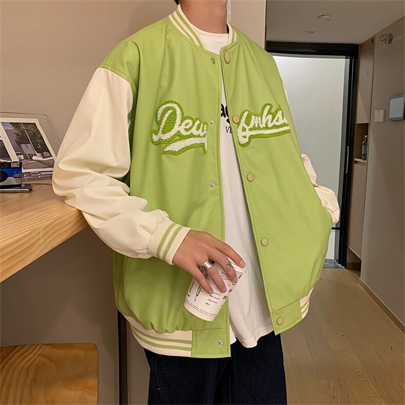 春秋季港风休闲刺绣夹克ins潮流外套美式高街棒球服W1729-P68,男装夹克,星座512-4