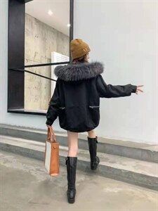 冬装真毛派克图片
