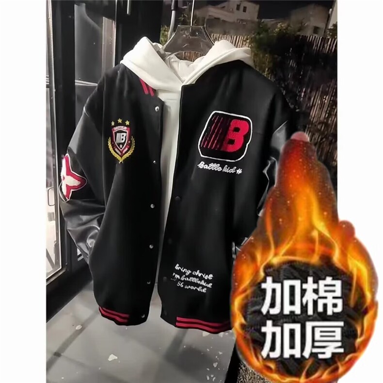 现货DJK180-批75秋冬新款美式重磅棒球服外套字母刺绣潮,女装短外套,星座603-2