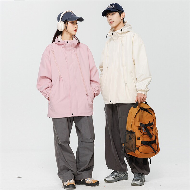 秋季新款情侣户外冲锋衣登山连帽夹克休闲运动外套上衣男JK908P58,男装夹克,电商B226