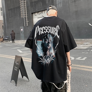 暗黑高街重磅纯棉t恤24夏潮牌印花短袖体恤衫 XZ514-2-202422-P28图片