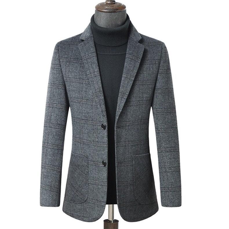 羊毛呢外套男士秋冬商务休闲西服宽松商务休闲西装ZELD1127-P360,男装西服,电商B212（原钱塘6029）