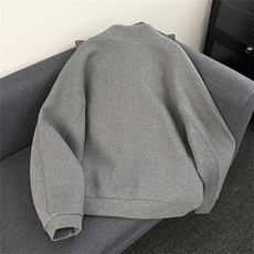 重磅高级感半高领拉链秋季卫衣男女套头cleanfit外套L81066-P42，女装短外套，星座1008