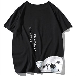 2021夏季新日系大码男马切达已注册卡通印花T恤宽松短袖T1006-P25图片