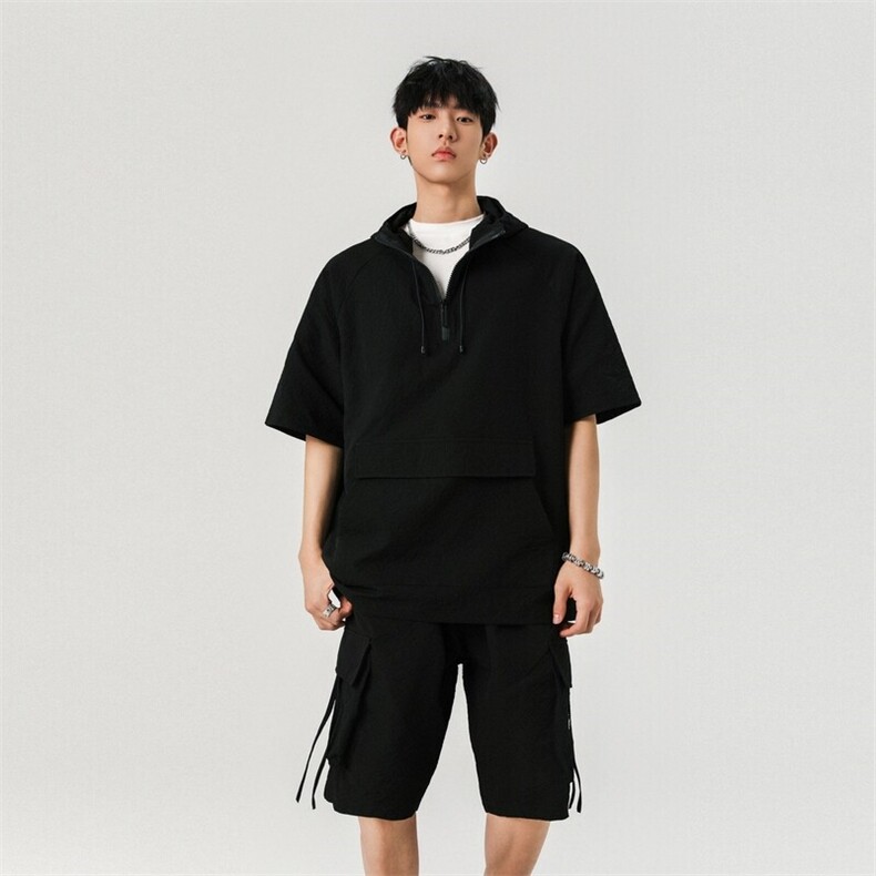 夏季新款休闲运动套装时尚潮百搭连帽短袖短裤A406TZ5063特P70,男装牛仔裤,星座309（原A406）