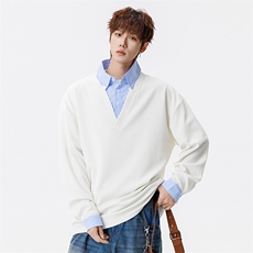 学院风假两件卫衣潮流宽松休闲上衣A161-MT-2603-P48，男装卫衣，电商A161