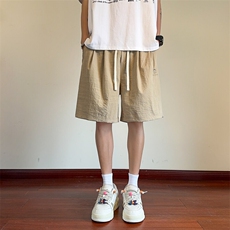 美式短裤男生夏季薄款oversize学生潮牌宽松直筒阔腿运动五分裤子，男装休闲裤，电商B220