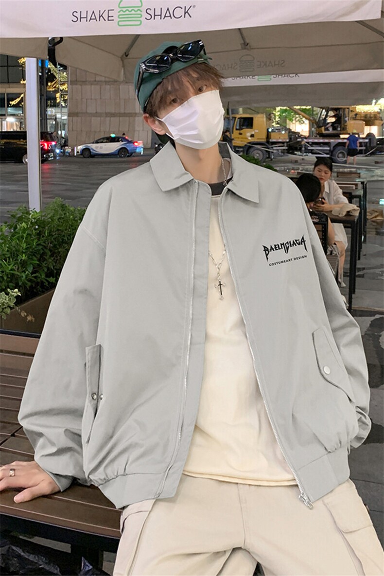 特批夜景棒球服外套时尚字母印花翻领夹克A247-TPF6033特批65,男装夹克,电商A247