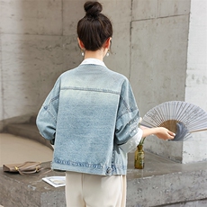 现货绣花牛仔外套A30-P135-K185，女装短外套，浙宝191（原浙宝008）