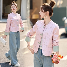 现货女士外套女2026新款春秋季高端品牌贵夫人时尚新中式洋气上衣，女装短外套，依如秀(原杭风阁)