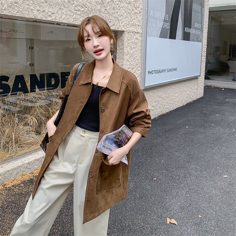 现货新款春季麂皮绒外套610-P155-K218,女装短外套,2C108
