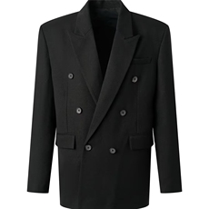 秋冬季男士网红双排扣西装外套高级感修身西服伴郎婚礼服时尚上衣，男装西服套装，星座813-2