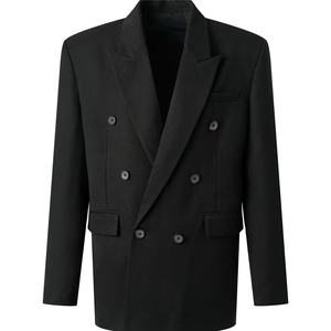 秋冬季男士网红双排扣西装外套高级感修身西服伴郎婚礼服时尚上衣图片
