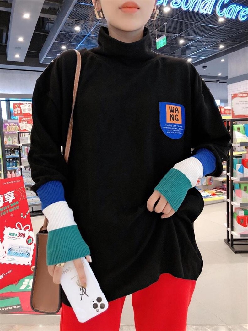 磨毛拉绒款打底衫百搭款，女装，一杭