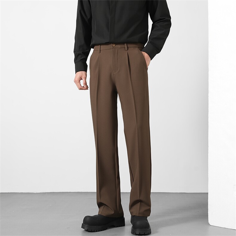 时尚休闲裤子男士秋季新款直筒修身商务九分通勤小西裤K99-P45，男装西裤，星座610（原A335）