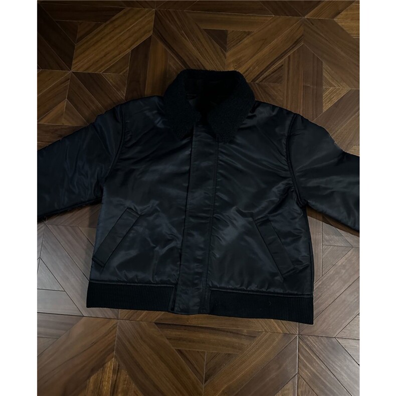 网图正肩可拆卸二合一毛领棉服飞行夹克冬季外套D518特P90,男装夹克,电商A335-1（原A458）