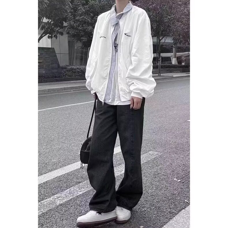 新品假两件外套男春秋美式覆古绣花学院风潮流夹克JK223,男装夹克,星座1116A（原606A-3）