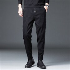 抖音秋冬主推六兜提花牛仔裤男四面弹休闲长裤哈伦K8008-K45，男装牛仔裤，星座815-2