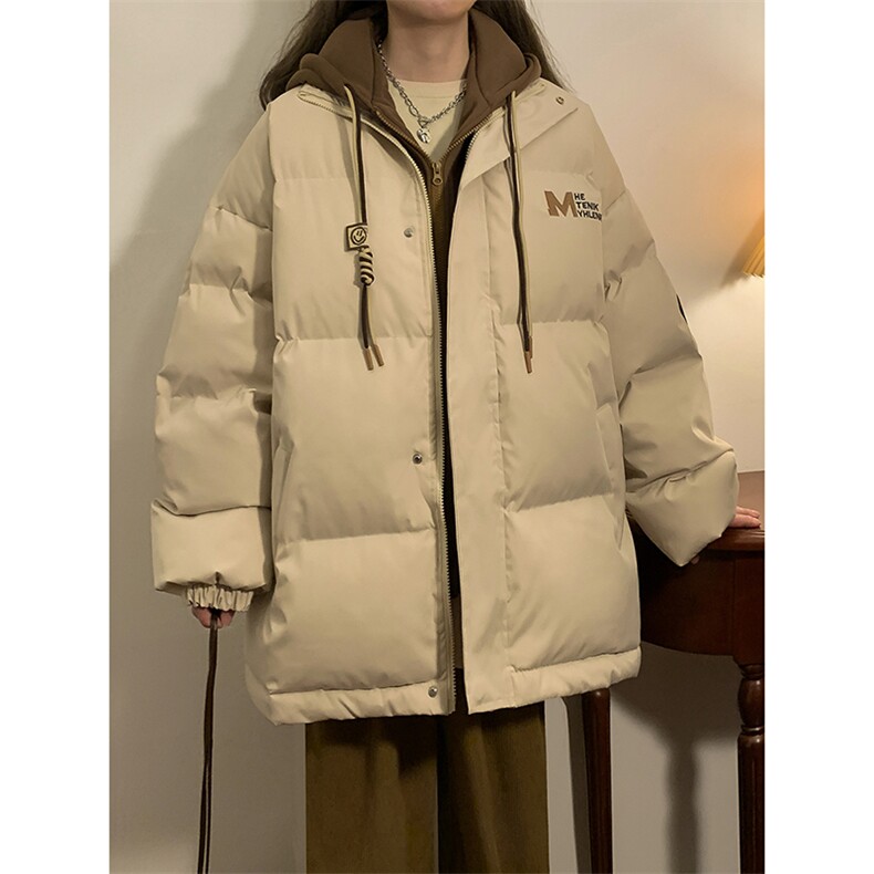冬季宽松/假两件连帽休闲外套潮加厚棉衣XZ102B-1M2682-P125,男装棉衣,星座102B-1