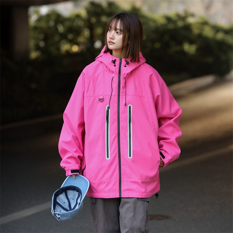 中性风户外夹克男连帽冲锋衣外套DSA157B-J2509-P65,男装夹克,电商A157B