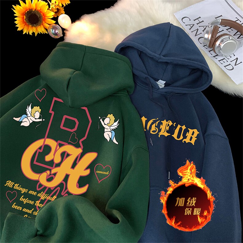 500克重磅秋冬美式加绒加厚卫衣外套DL1609常规特P35加绒特40,男装卫衣,电商A486