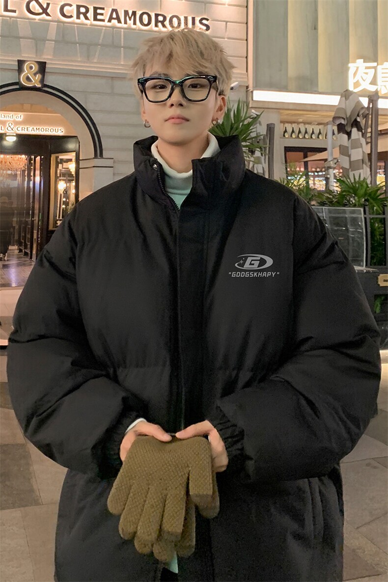 外景冬季新款加厚面包服男高街宽松保暖棉衣立领外套MF00426/P90,男装棉衣,电商B316