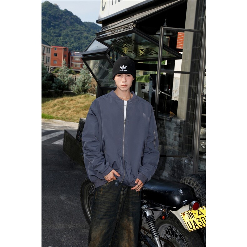 春秋夹克撞色外套痞帅设计感反穿夹克小众1016-1JK75P109K139,男装夹克,星座1016-1（原电商B408-1）