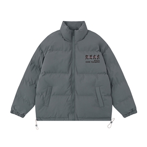 白底 23冬季时尚百搭宽松字母印花加厚棉服外套MY2080特批65控98图片