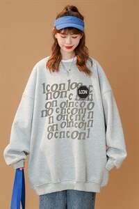 2024春季新品欧美高街潮牌暗黑系宽松连圆领卫衣W164 P30控48图片
