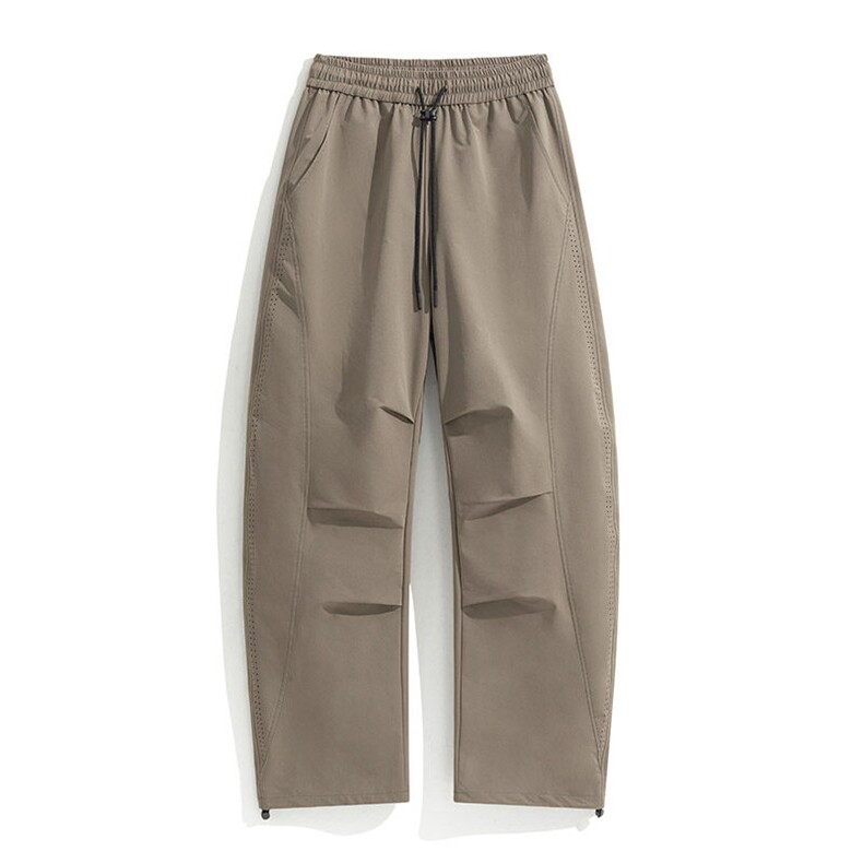 NASAAJPLAY夏季美式冰丝弯刀廓形伞兵裤肌理褶皱工装休闲裤长裤，女装休闲裤，星座1206（原A206）