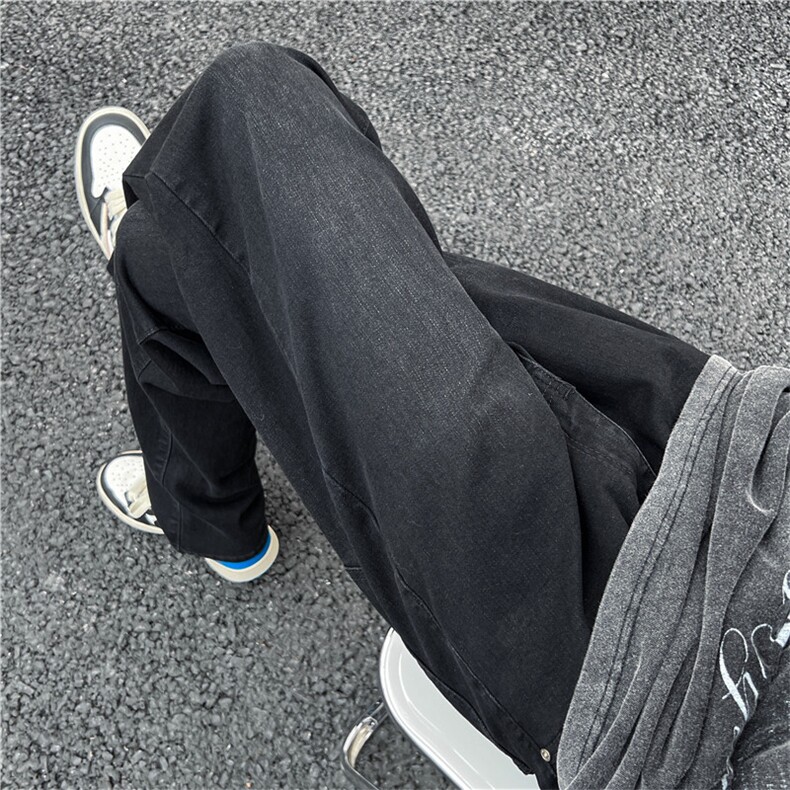 高弹直筒牛仔裤美式vibe风裤子ins高街潮痞帅A338-1KZ87P55,男装牛仔裤,电商D325