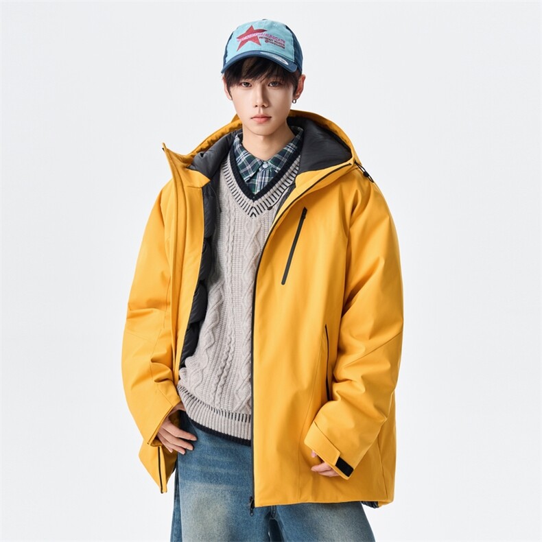 防水防风羽绒服男款冬保暖户外两面穿连帽外套 XZ309 Y95753 P275图片