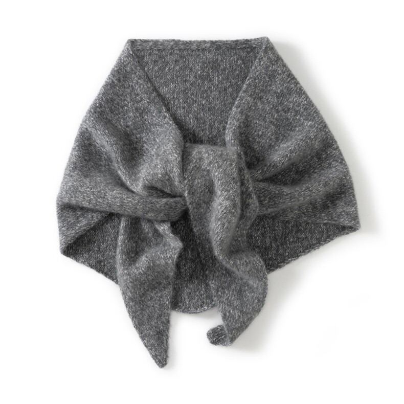 2025年时尚百搭通勤简约休闲丝绒三角巾，披肩，英皇羊绒