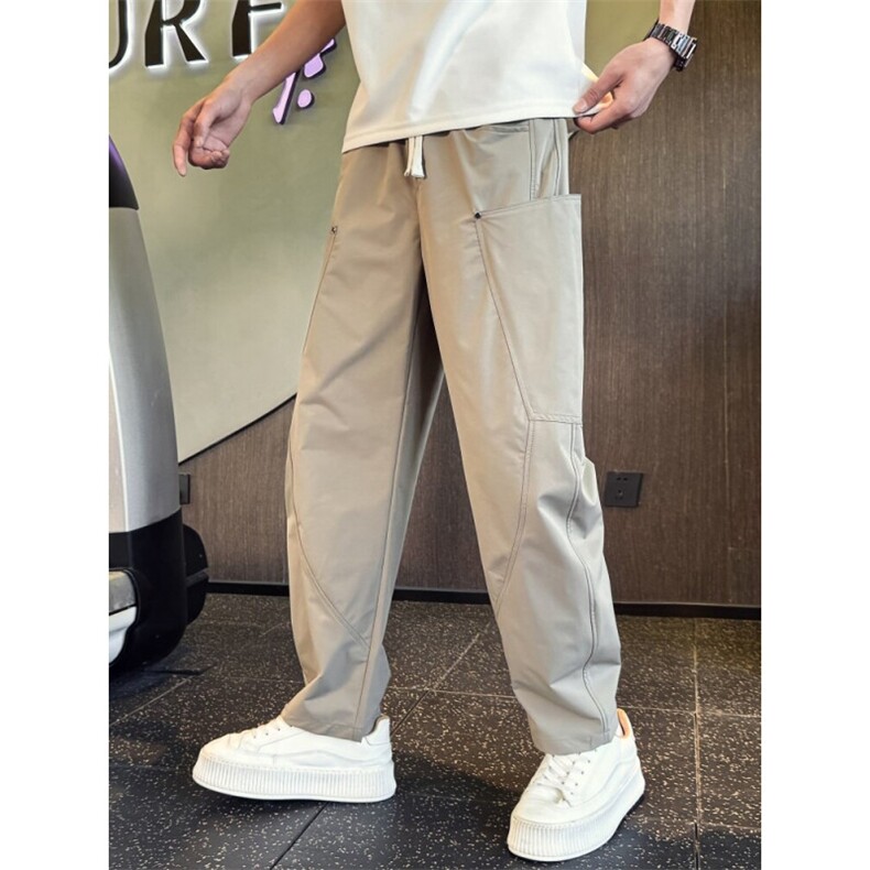 B340K9577P5878小伙风店主风夏季薄款百搭痞帅宽松休闲裤,男装休闲裤,电商B340