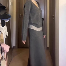 羊毛套装裙，女装针织衫/毛衣，泰沅羊绒
