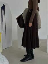 冬季·羊毛百褶半裙，女装半身裙，hello september