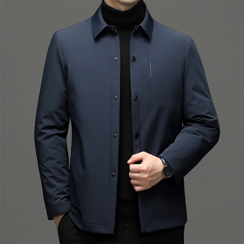 爸爸装羽绒服中年男士商务休闲上衣2023年新款冬季加厚保暖外套,男装羽绒服,电商B212（原钱塘6029）