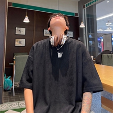 麂皮绒！重磅麂皮绒短袖t恤男JPDX196-特P19控38，男装T恤，电商B367