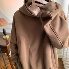 加绒卫衣2024年秋冬季新款潮流美式痞帅衣服连帽外套男，女装短外套，星座716-3