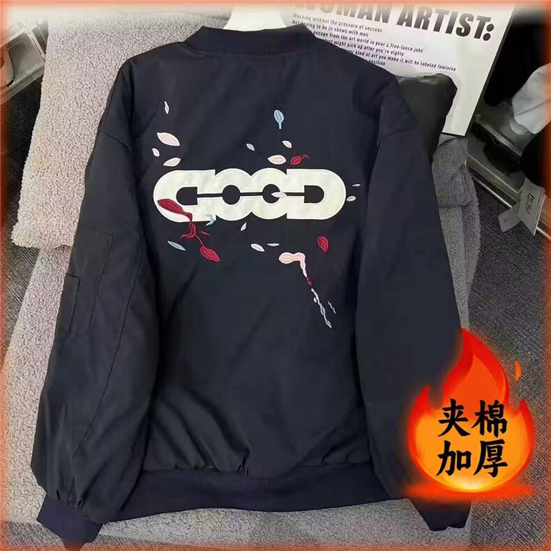 1506-1/J51681/P72日系慵懒棒球服外套男宽松拉链开衫夹克,男装夹克,星座1506-1