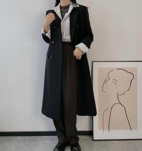 西装料 长款风衣外套,女装西装,伊媚儿