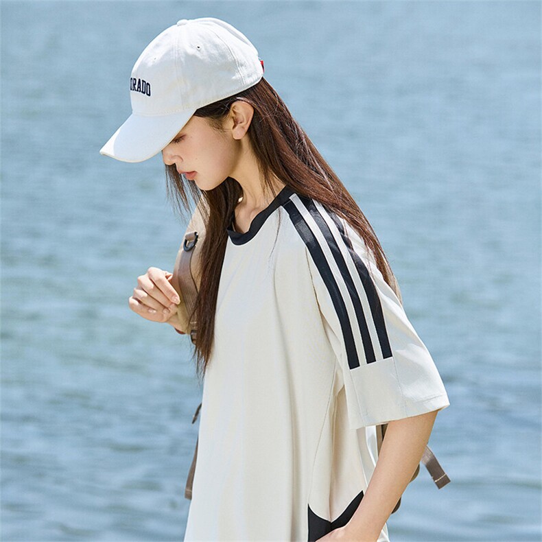 2025年夏季新款圆领拼色宽松时尚运动T恤上衣女A406T6068特P33,男装T恤,星座309（原A406）